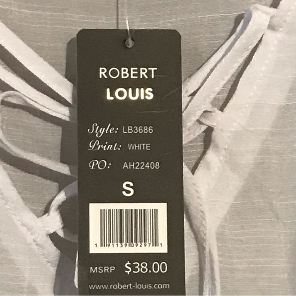 NWT Robert Louis Sheer Long Sleeve Babydoll Top SzS - Picture 4 of 4